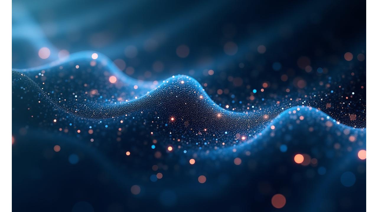 Abstract representation of data analytics and research, intricate connections