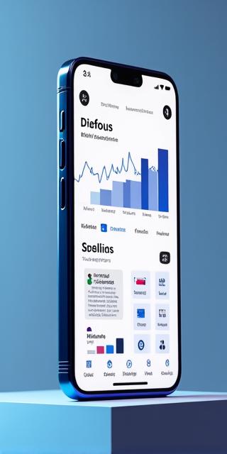 A smartphone displaying World Libery Financial's mobile app with detailed analytics graphs, financial reports, and pigment market insights, highlighting advanced features for mobile analysis.