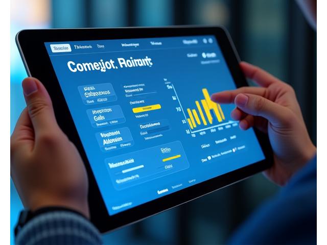 Conceptual image of an interactive digital interface showing parameters for a customized art investment portfolio.