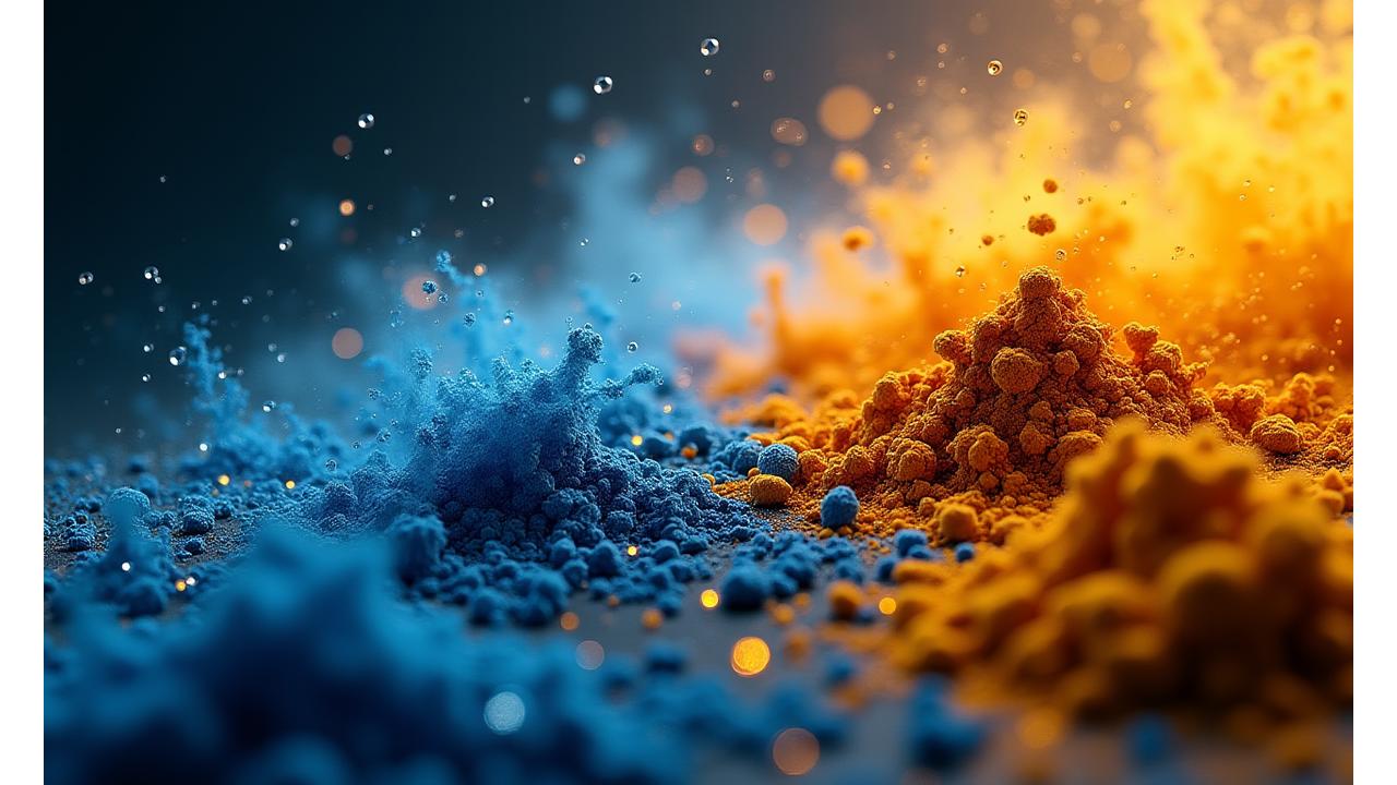 Abstract blend of financial charts and vibrant artistic color swatches representing combined investment strategies