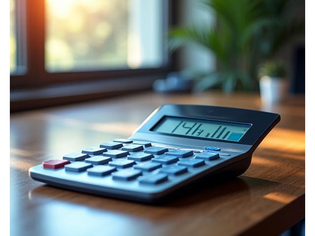 A modern financial calculator displaying growth projections, overlaid with subtle artistic pigment streaks, symbolizing both meticulous planning and innovative investment strategies for retirement.