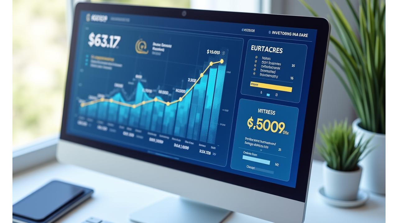 An elegant infographic displaying growth charts and positive financial metrics, subtly integrating design elements suggesting fine art and pigment, depicting successful retirement and estate planning outcomes.