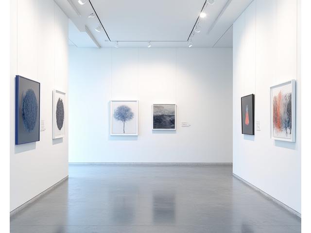 Subtly lit modern art gallery showing diverse artworks, symbolizing strategic fine art investment opportunities.