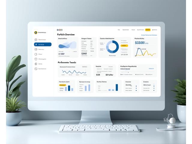 Mockup of a sophisticated client portal dashboard displaying real-time portfolio performance, asset allocation, and detailed reports for both traditional and alternative investments.
