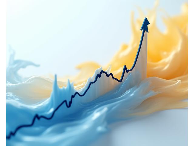 Dynamic visualization of wealth growth through diversified portfolio, showing upward trends and strategic asset allocation. Designed to symbolize innovation in finance.